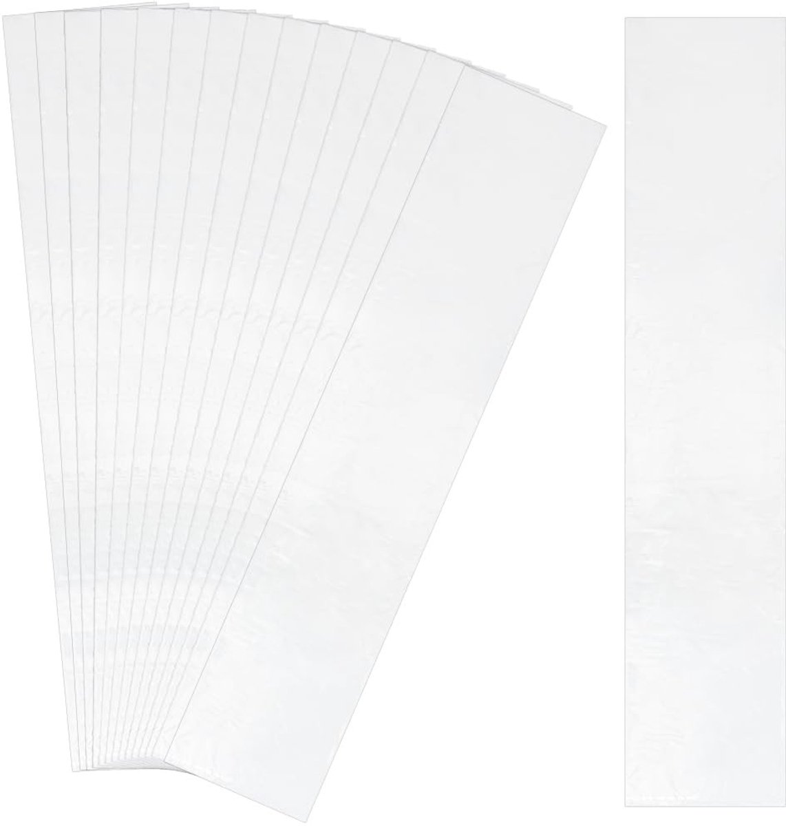 Dailygoods- Plastic Zakken 60 Stuks - Buisvormige Transparante Zak - 20 cm x 100 cm - 0,7 mm Dik - Voor Posters/Pruiken/Popcorn - Opbergzakken