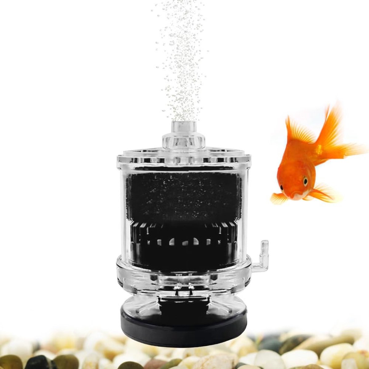 Dailygoods- Aquariumfilter Stil Werkend - Fysische/Biochemische Filtratie - Dubbele Filtratie - Transparant Acrylmateriaal - Geschikt voor Garnalen/Betta - Verbeterde Waterkwaliteit - Filterpomp