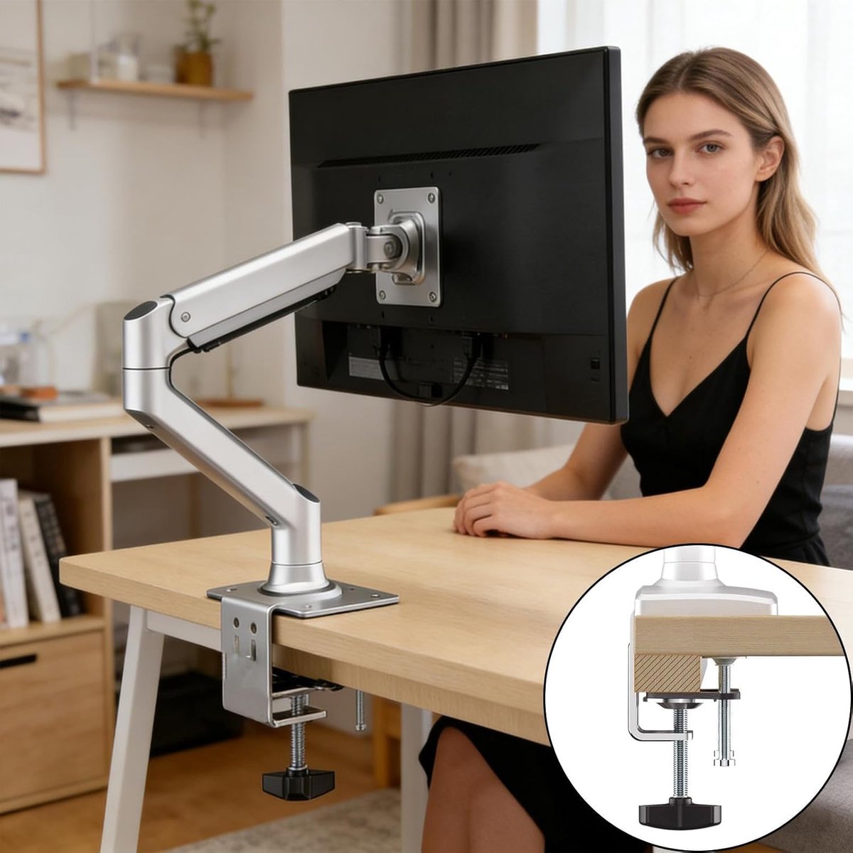 Monitor Beugel Plaat - Schermklem Base - 0.4-3.9 Inch Dikte thumbnail 5