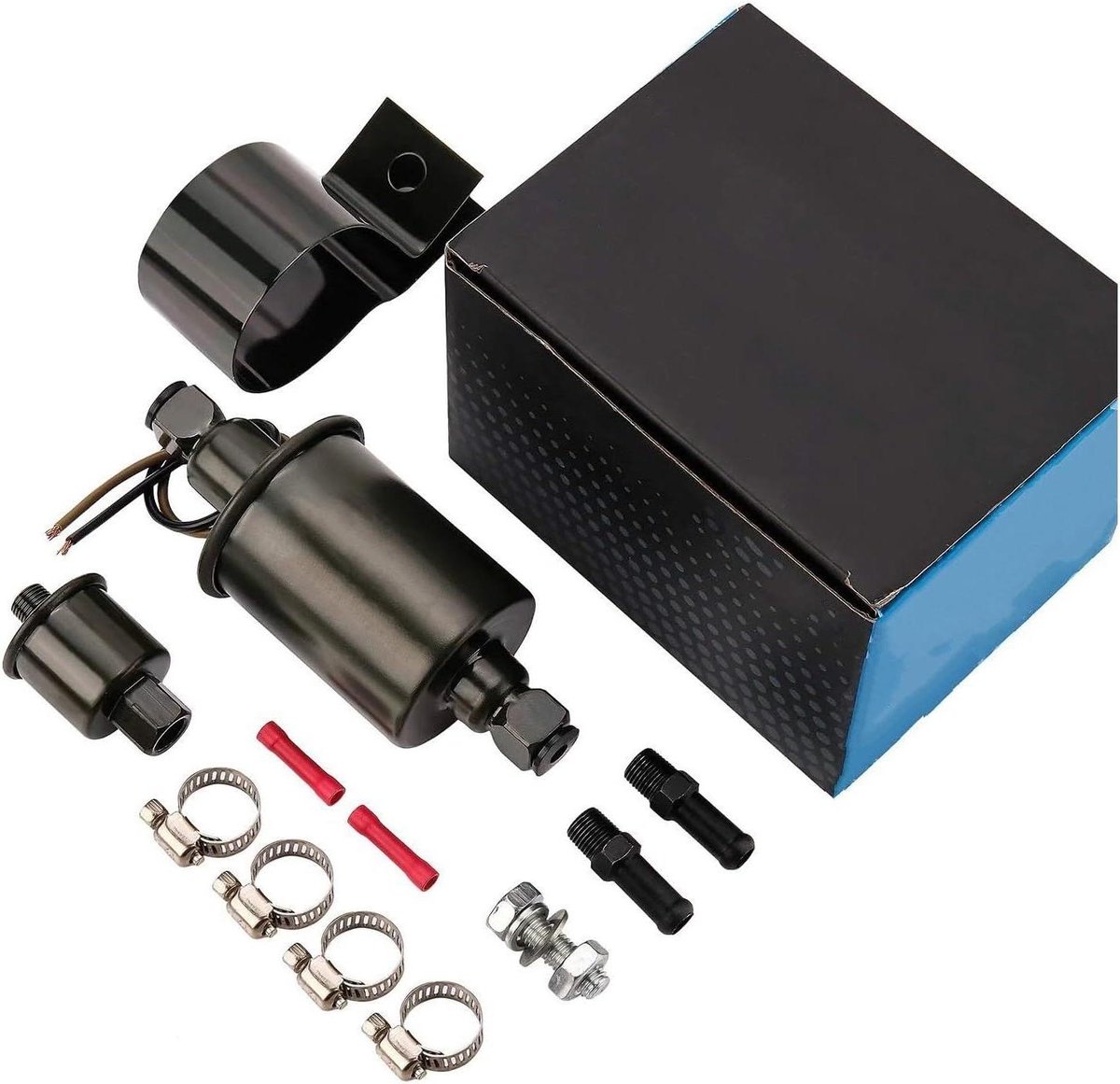 Elektrische Brandstofpomp - Brandstofpomp 12V - Brandstoftoevoer Motor - Zelfaanzuigend - 5-9 PSI - Wit
