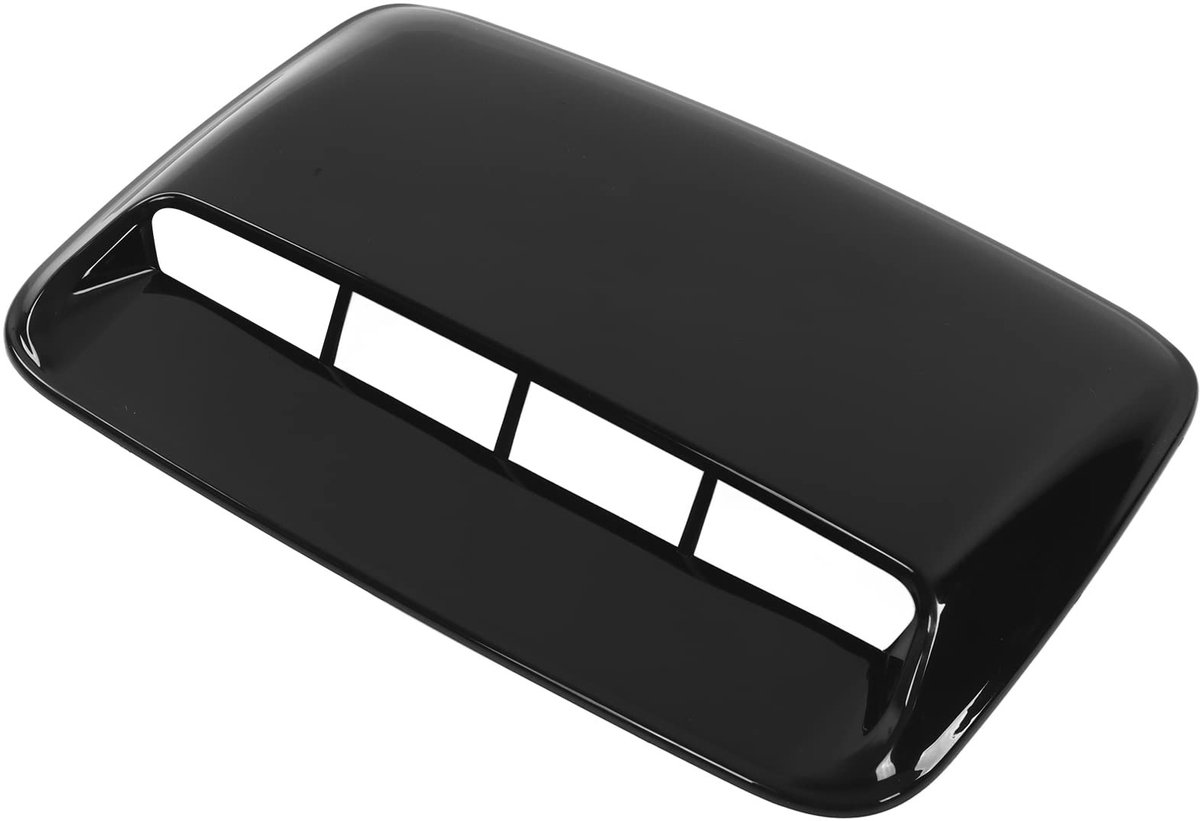 Dailygoods- Luchtuitlaat Trim Universeel - Hittebestendig ABS - Glanzend Zwart - 40x28 cm - Eenvoudige Installatie - Lange Levensduur - Motorkapaccessoire