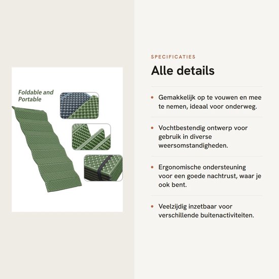 Dailygoods- Kampeermatje Lichtgewicht - Opvouwbaar Slaapmatje van Dailygoods — afbeelding 3