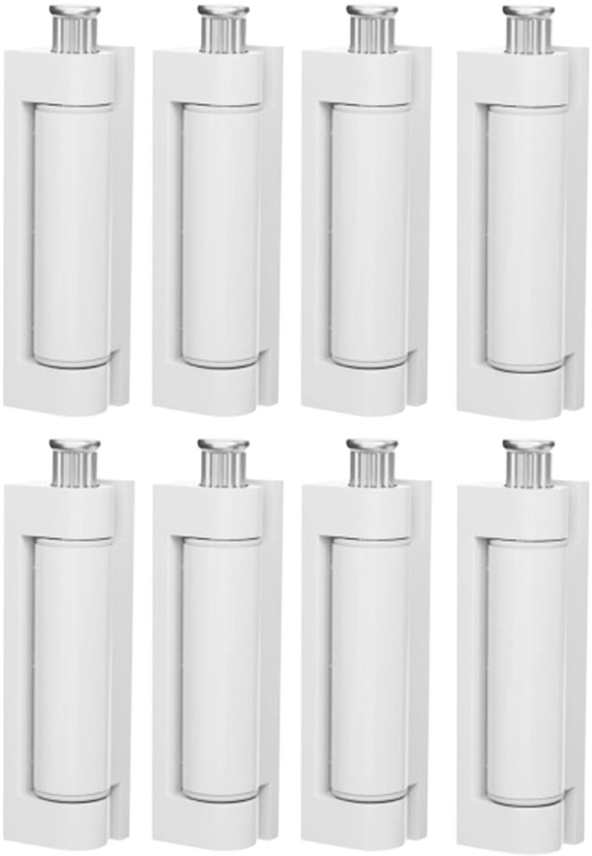 Dailygoods- Raamband 8 Stuks - Witte Schroefband - Raamscharnieren - Raambeslag - Onderhoudsplan Insectenwering - 7,5 x 1,9 cm - Raamscharnier