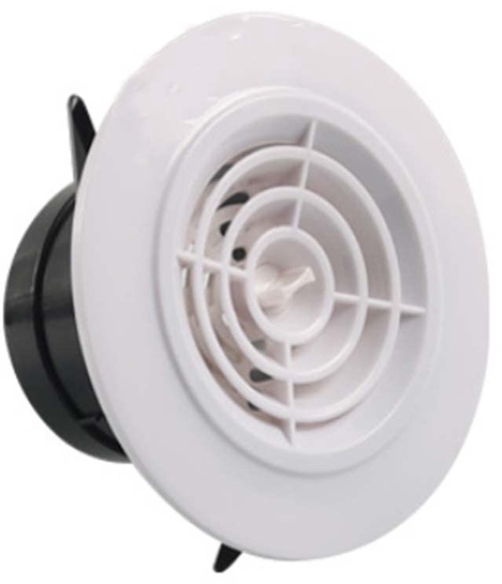 Dailygoods- Ventilatierooster rond - Verstelbaar - ABS-kunststof - Draagbaar - Voor airconditioning - Wandventilatie - Luchtrooster