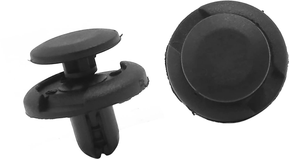 Dailygoods- Klinknagels Set van 20 - Bevestigingsclips Auto - Kunststof - Voor Gatgrootte 7 mm - Kopdiameter 20 mm - Schachtlengte 12 mm