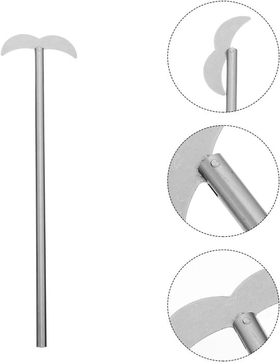 Roerstaafjes Roestvrij Staal - Roerstokjes Brouwpaddel - Dranken Mengen - Spiegelgepolijst - 26 cm - Zilver — afbeelding 5