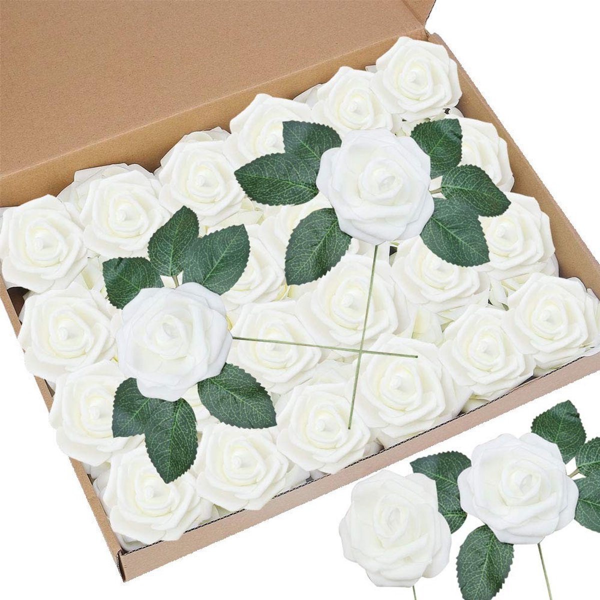 Dailygoods- Kunstbloemen 50 Stuks - Kunstbloemen Boeket - Kunstbloemen voor Bruiloft - Kun