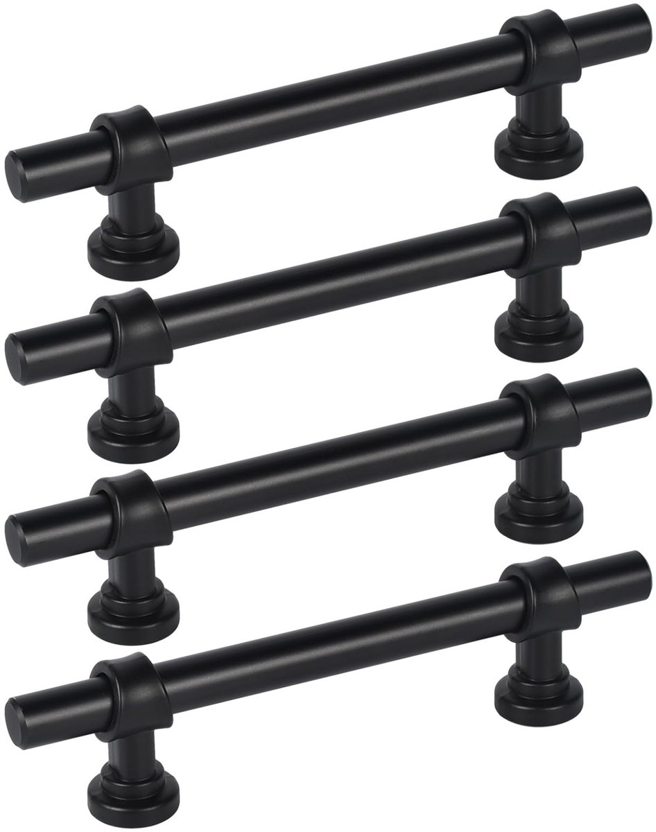 Dailygoods- Kastgrepen 96 mm - 4 Stuks - Zwarte Kastgrepen - Meubel-/Kledingkastgrepen - Duurzaam Zinklegering - Eenvoudig te Installeren - Meubelgrepen