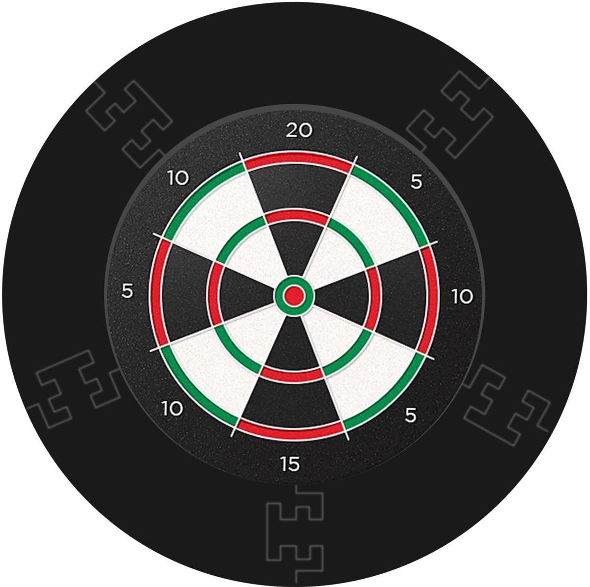Dailygoods- Dartboard Beschermring 5-delig - Dart Surround - Opvangring - Schokdemping - Waterafstotend - 71 x 45 x 2,5 cm