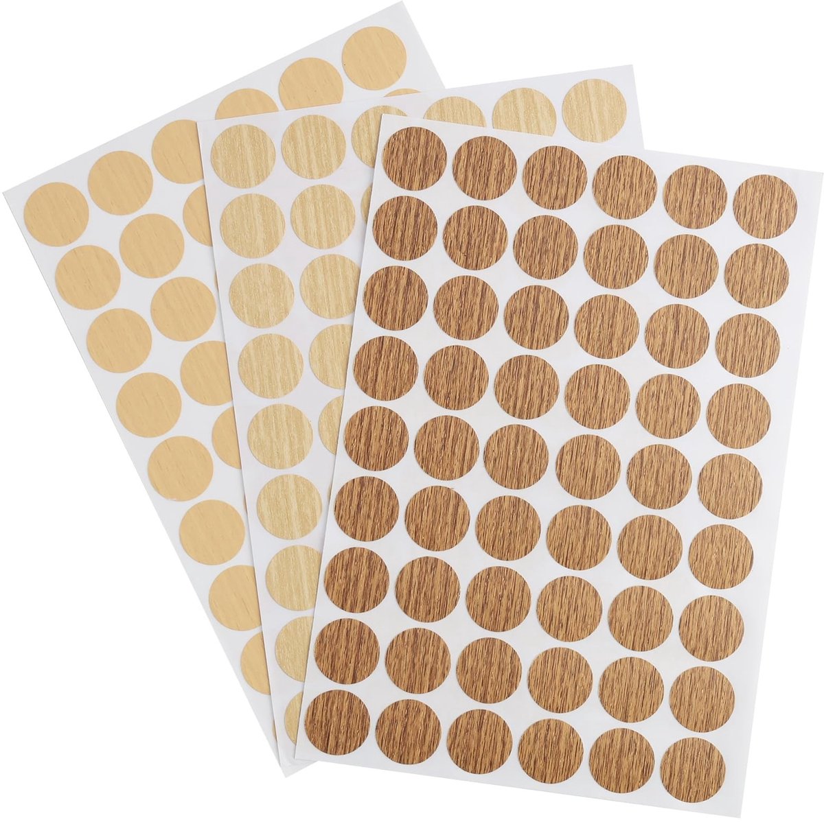 Dailygoods- Afdekstickers Zelfklevend - 162 Stuks - Houtstructuur Design - Licht Eiken - Voor Meubels - Hoogwaardig PVC - Sterke Kleefkracht - Meubelstickers