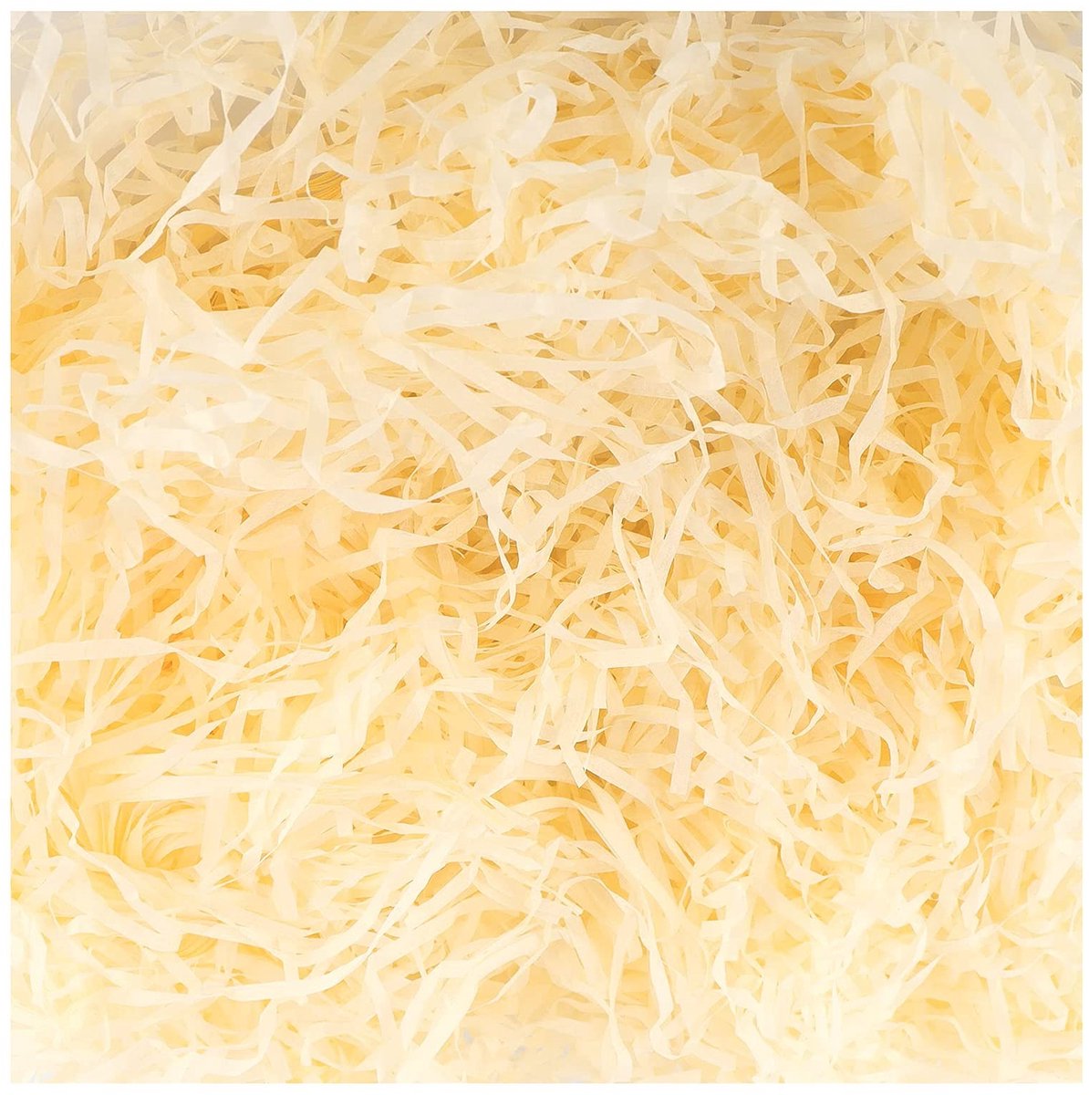 Dailygoods- Geraspeld Papier 200 g - Zijdepapier - Geschenkvulling - Feestdecoratie - Crèmegeel - Ruimtebesparend