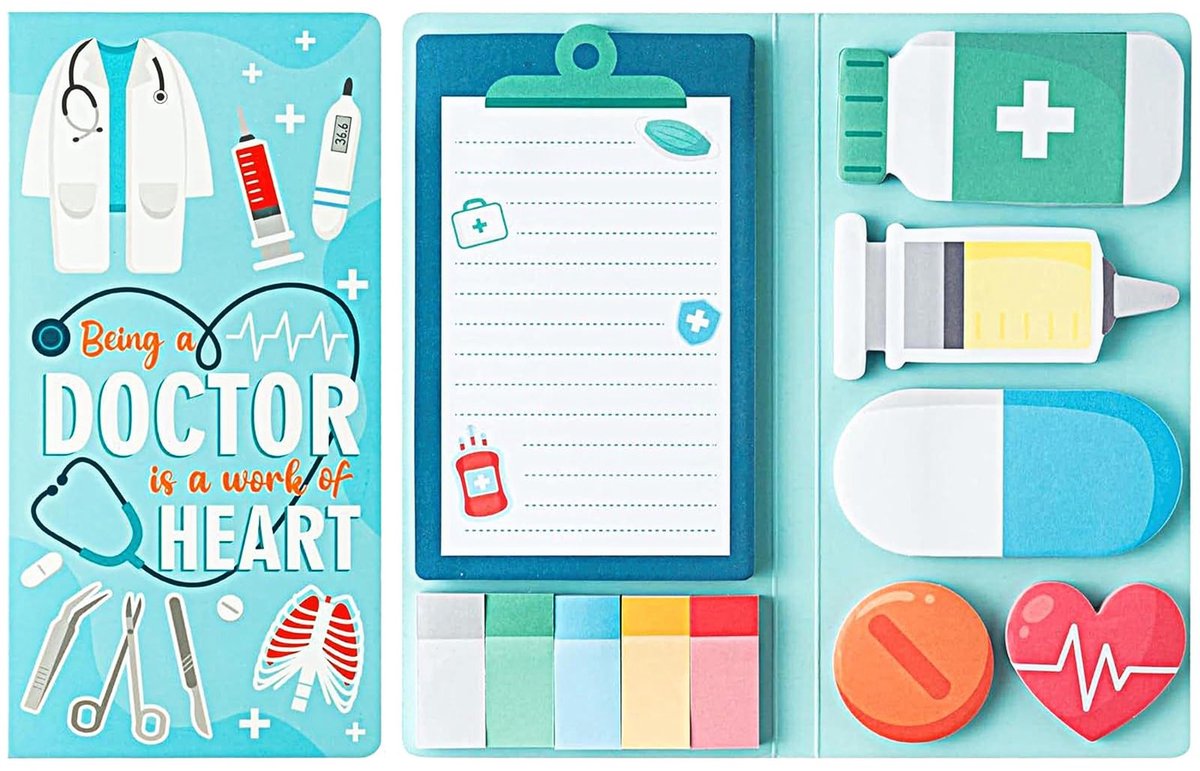 Dailygoods- Zelfklevende Notitieblokken 440 Vellen - Grappige Verpleegkundige Notities - Plakbriefjes - Medisch Thema - Cadeau voor Ziekenhuis - Eenvoudig te Gebruiken - Plaknotities