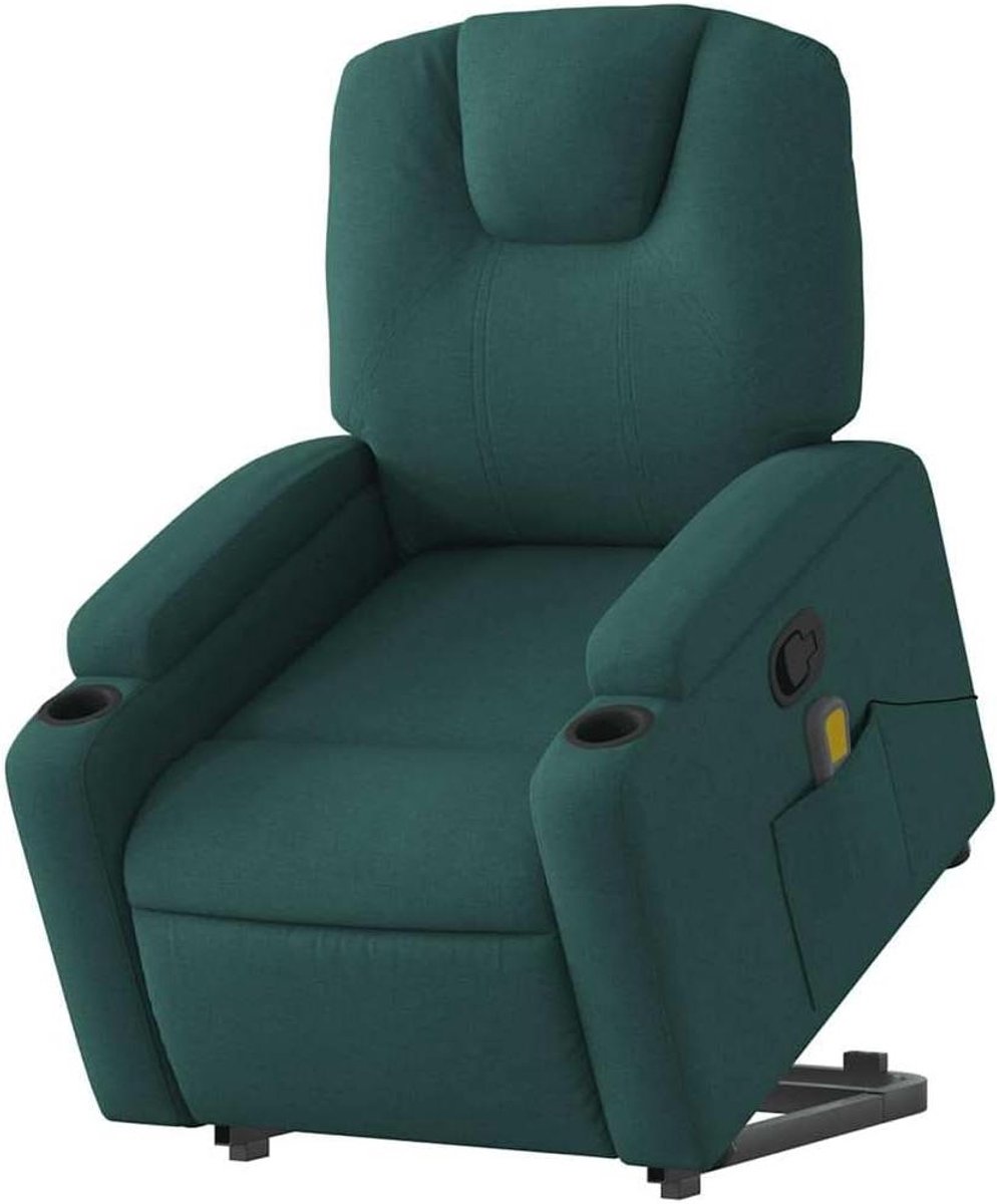 Sta-op Stoel - Fauteuil Massagestoel - Comfort Ontspannen - Elektrische Heffunctie - 74 x 88 x 97 cm - Donkergroen