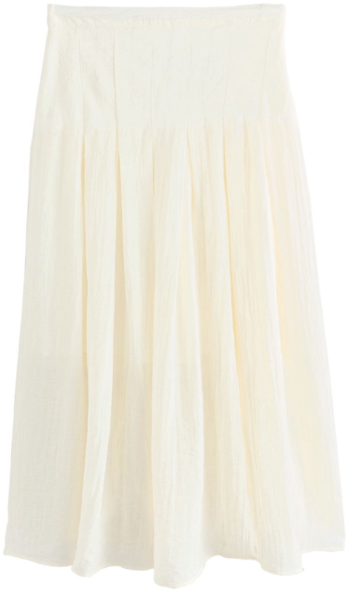 Next - Dames - Geplooide midi-rok - Crème
