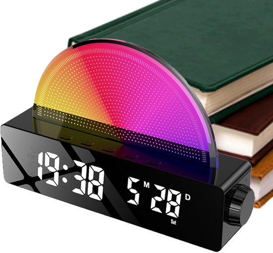 Kinderwekker met Licht - Smart Clock - Zonsopgang Simulatie - Rustgevende Geluiden - N.v.t. - Zwart — afbeelding 4