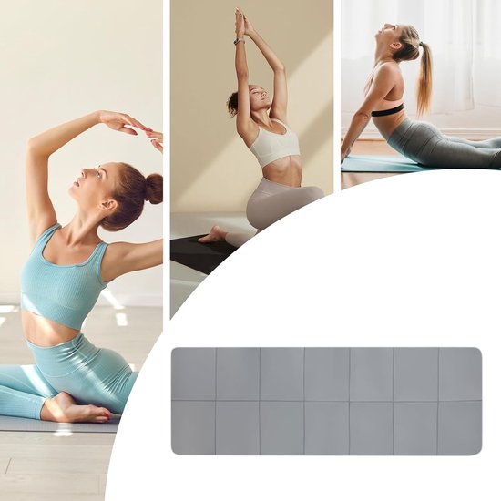Yogamat - Trainingsmat Oefenmat - Fitness Buiten - Antislip Grip - 183x61 cm - Grijs van Yogamat — afbeelding 3