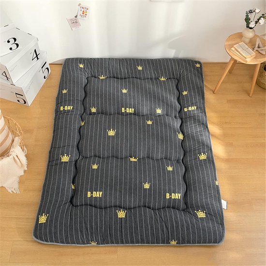 Dubbele Futon Matras - Japanse Vloermat - Comfortabel Slapen - Opvouwbaar en Draagbaar - 135x200cm - Geel — afbeelding 2