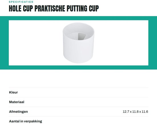 Dailygoods- Golf Hole Cup - Draagbare Putting Cup - Praktijk Golf Gat Cup - Roestvrij Kunststof - Voor Indoor/Outdoor Oefening - Hoogwaardige Golfaccessoire - Golfcup van Dailygoods — afbeelding 3