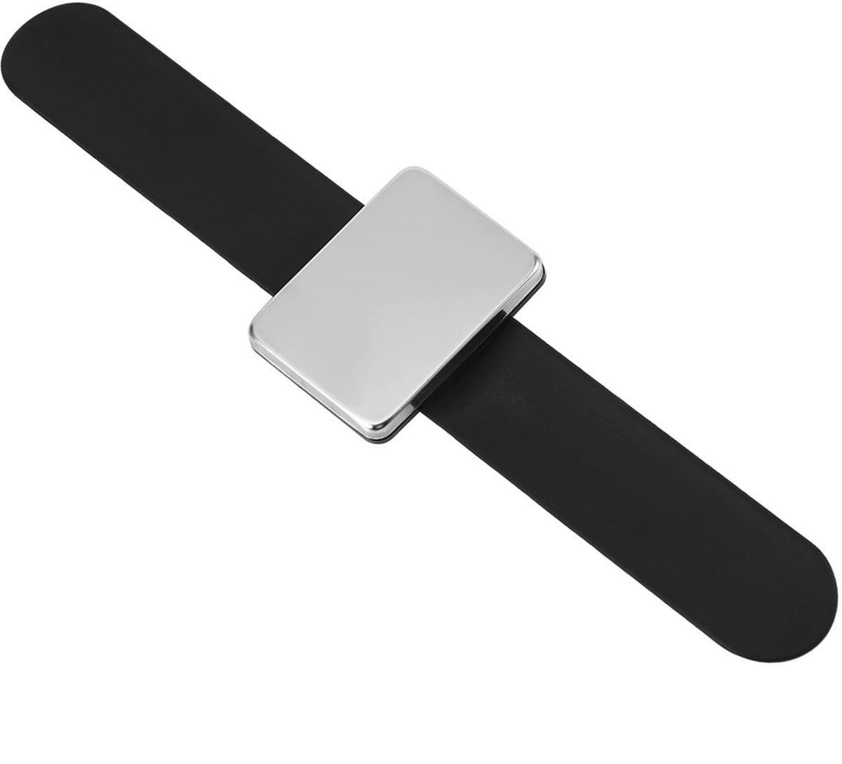 Dailygoods- Haargelarmband Magnetisch - Polsband Rubber - Verstelbaar - Kappersaccessoire - Zwart - Comfortabel Draagbaar - Haarklem