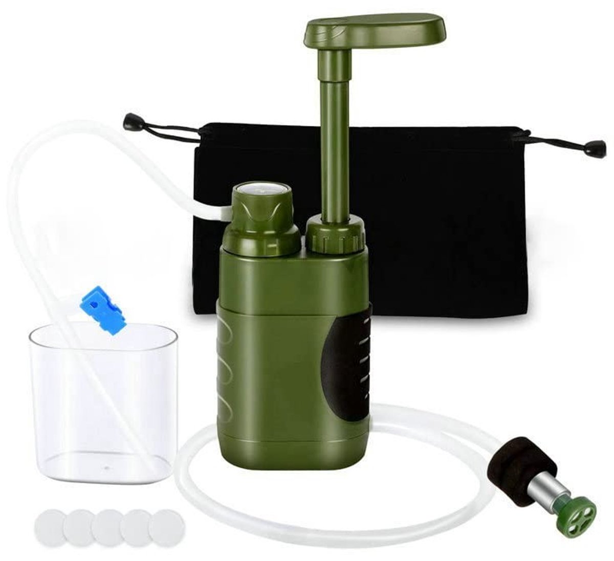 Dailygoods- Waterfilter Outdoor Drinkwaterzuivering 3000 l - Waterfilter Survival - Waterfilter Camping - Waterfilter Noodpakket - Filternauwkeurigheid 0,01 micrometer - Eenvoudig te dragen - Drinkwaterfilter