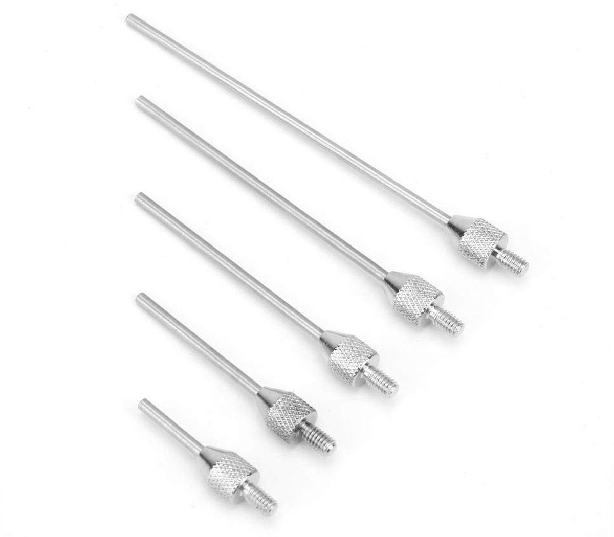 Dailygoods- Meetkloknaaldsonde 5 Stuks - Testindicatorcontacten - Naaldcontacten/Puntsets D1.5mm - Standaardschroefdraad - Wolfraamstaal - Nauwkeurigheid en compatibiliteit - Meetklokpunten