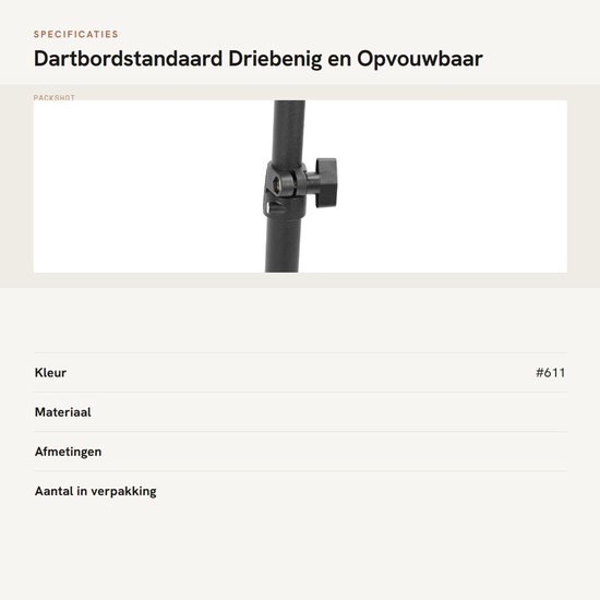 Dailygoods- Dartstandaard Hoogwaardige Staal - Opvouwbaar - Driebenig - Mobiele Dartbaan - Stabiliteit - Veiligheid - Dartbordstandaard van Dailygoods — afbeelding 2