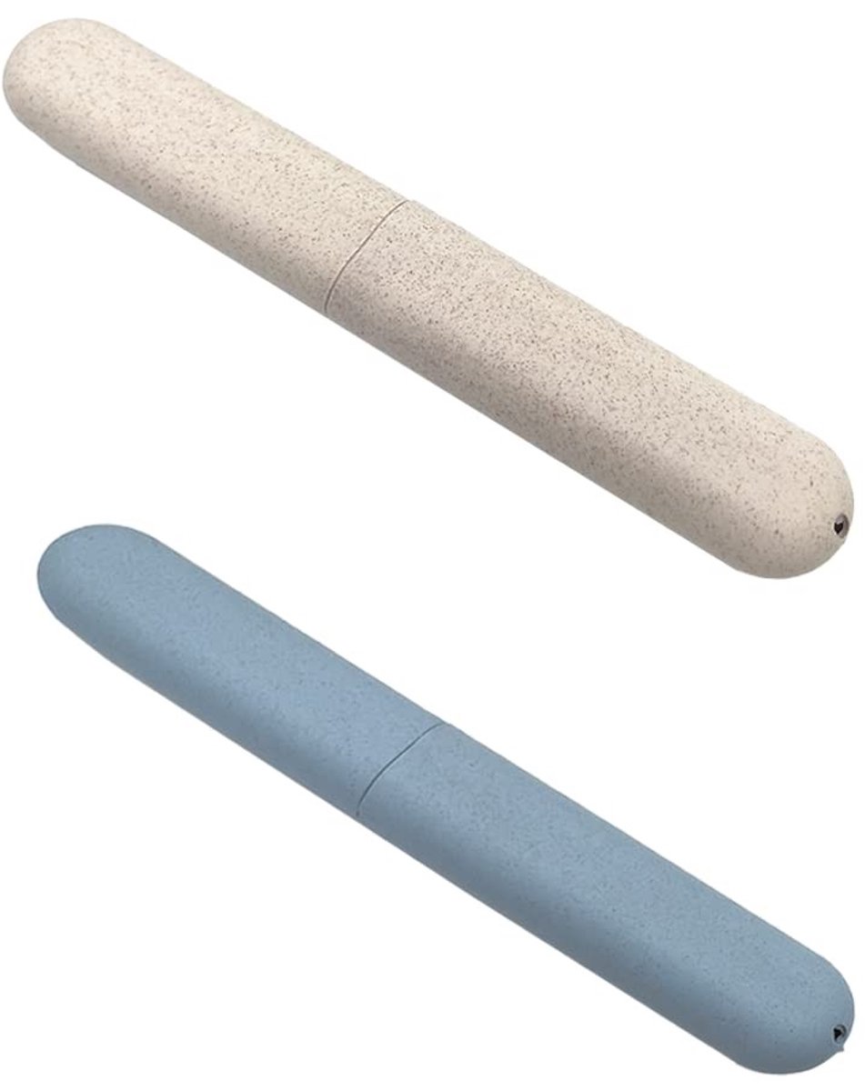 Dailygoods- Tandenborstelhoes - Draagbare Tandenborstelhouder - Tandenborstelkoker - Tandenborstelkoffer - 2 Stuks - Hoogwaardig Plastic
