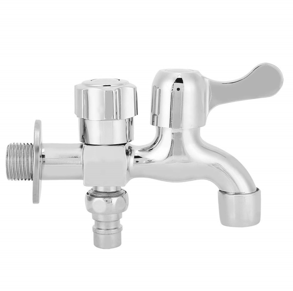 Dailygoods- Kraan Muurmontage - Dubbele Uitgang - G1/2 Inch - Zilverlegering - Snelle Koeling - Luxe Stijl - 100% Nieuw - Wandkraan