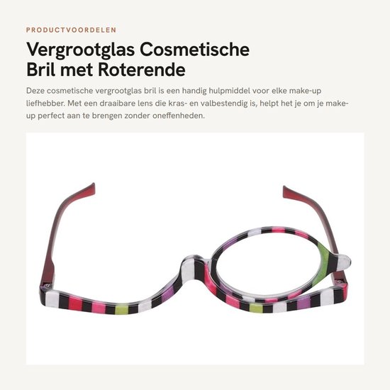 Vergrootglas - Kleurige - Draaibare - Enkele Lens - Make-up Bril - Vouwbare - Oogglazen - Hulpmiddelen voor Dagelijks Leven (+4.00) van Merkloos	 — afbeelding 3