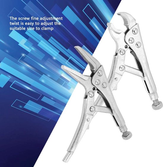 Dailygoods- Lock Clamp Set 2 Stuks - Handgereedschap - Tuingereedschap - Verstelbaar - Staal - Duurzaam - Klem van Dailygoods — afbeelding 4