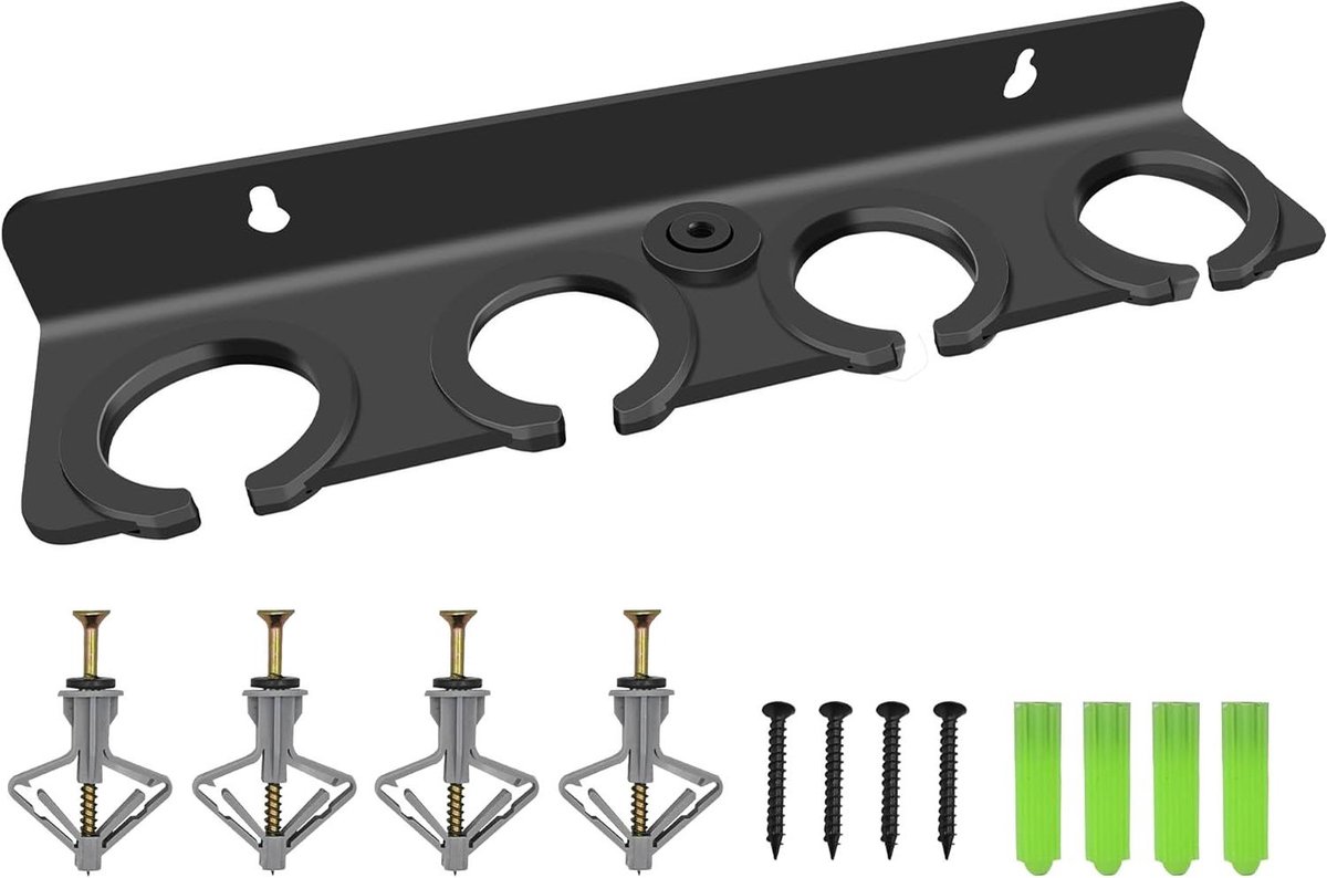 Microfoon Houder - Microfoon Organizer - Muziek Opnemen - Houdt Vier Microfoons - 27 cm Lengte - Zwart