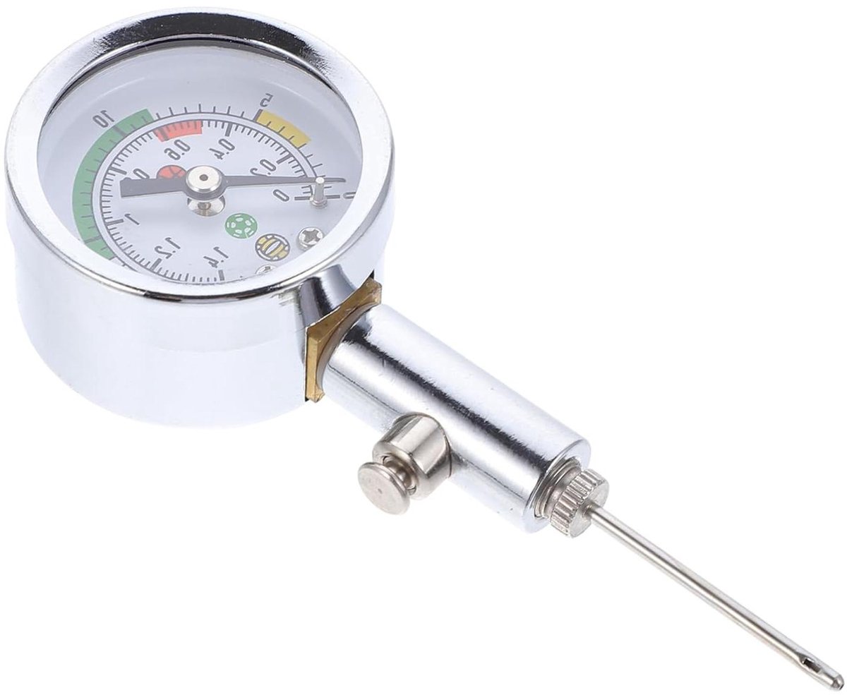 Bal Druk Meetinstrument - Luchtmeter - Sportballen Oppompen - Nauwkeurige Schaal - 11 cm - Zilver