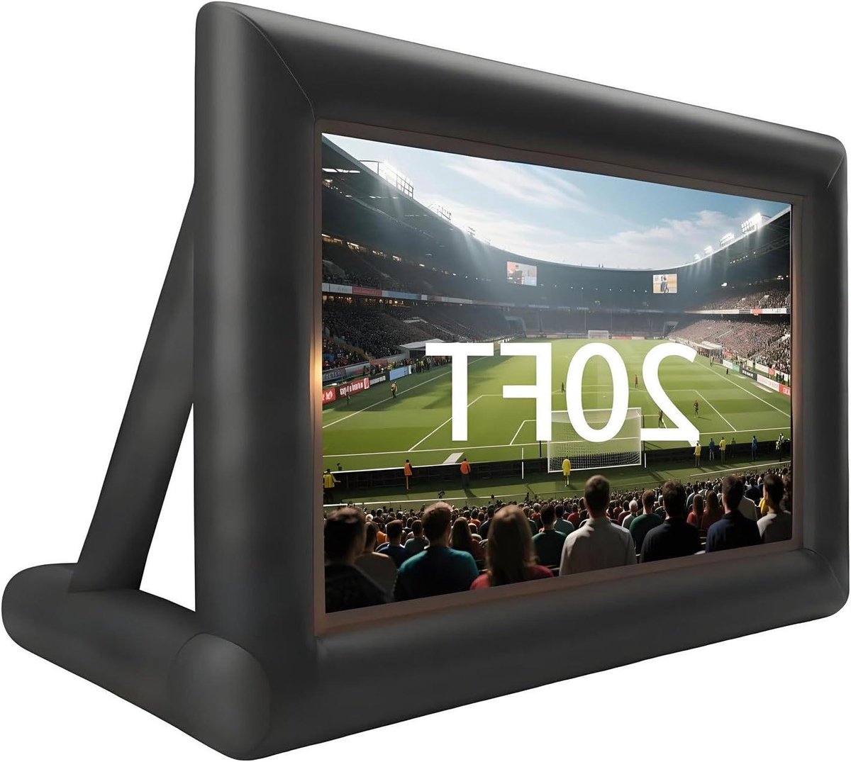 Opblaasbaar Projectiescherm - Filmscherm Buiten - Filmavond Thuis - Dubbelzijdige Projectie - 20FT - Meerkleurig