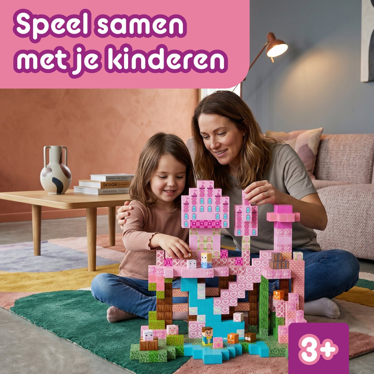 Bunobi® Magnetisch Speelgoed Prinses Kasteel – Magnetic Cubes 100 Stuks – Magnetische Bouwstenen - Magnetische Blokken – Montessori Speelgoed – Magneten Speelgoed — cadeau in Spellen & Speelgoed - foto 5