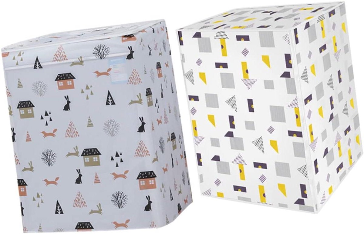 Wasmachine Hoezen Apparaat Beschermers Huishoudelijk Gebruik Creatief Print Design 83 cm Lengte Kleuren