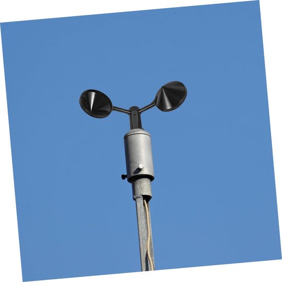 Windmeter Set - Wind Sensor - Weer Meten - Drie Bekers Ontwerp - 15 cm Diameter - Zwart — afbeelding 3