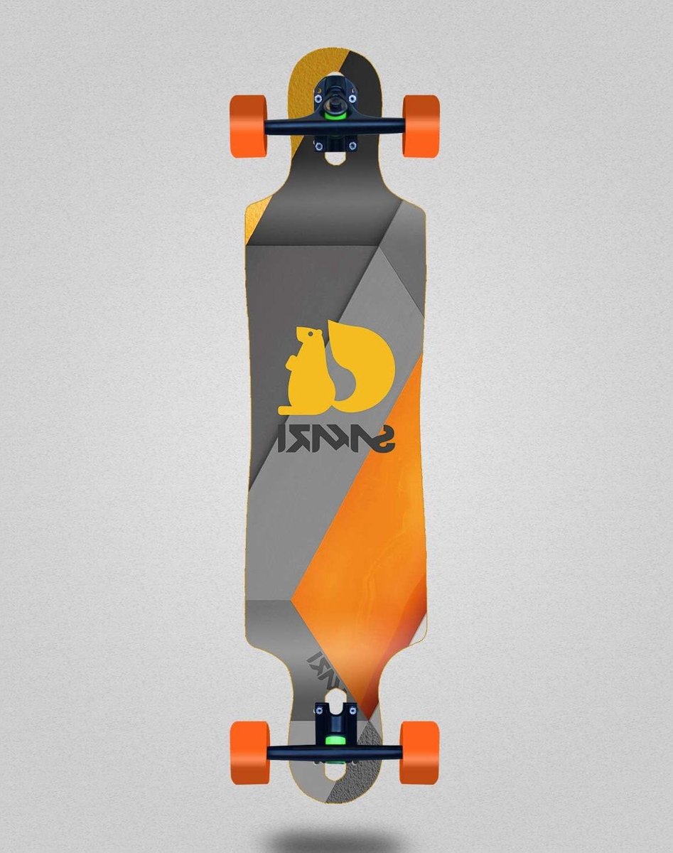 Skateboard Longboard Compleet board Buiten rijden Drop constructie 40×9 inch Natuurlijk