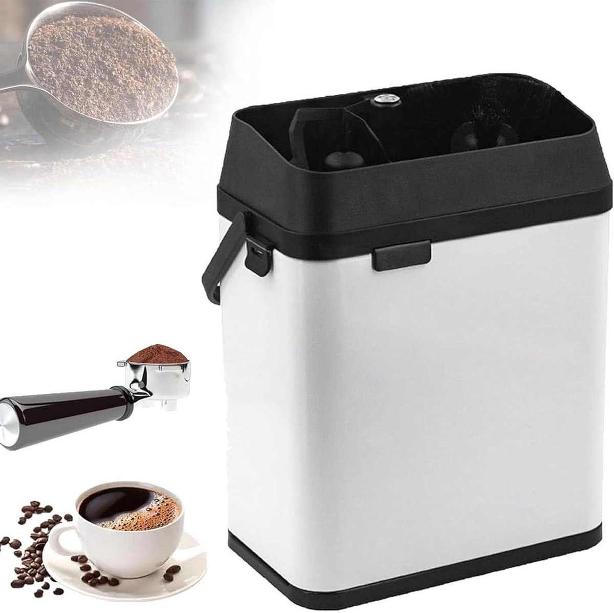 Portafilter Reinigingsmachine - Koffie Grond Verwijderaar - Barista Werkruimte Schoonhouden - Elektrische Grond Verwijdering - 58mm - Roestvrij staal