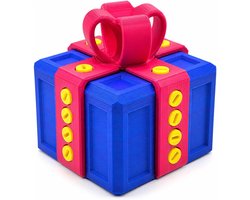 Cadeaudoos - Grappige Cadeau Doos met Schroeven - 3D Geprinte Prank Gift Box - Verrassingsdoos voor Geldkaart of Klein Cadeau - Herbruikbaar - Blauw/Rood - 8 x 8 x 8 cm