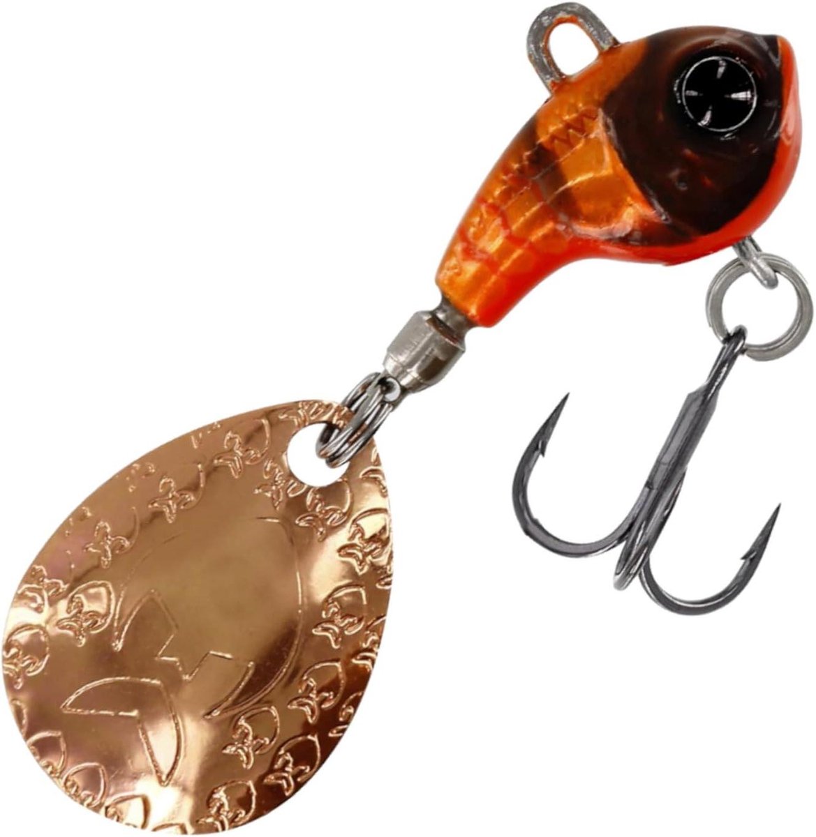 Jigspinner Kunstaas - Spin Tail Jig - Vissen op Roofvis - Tungsten Lichaam - 18cm 9g - Vuur Craw