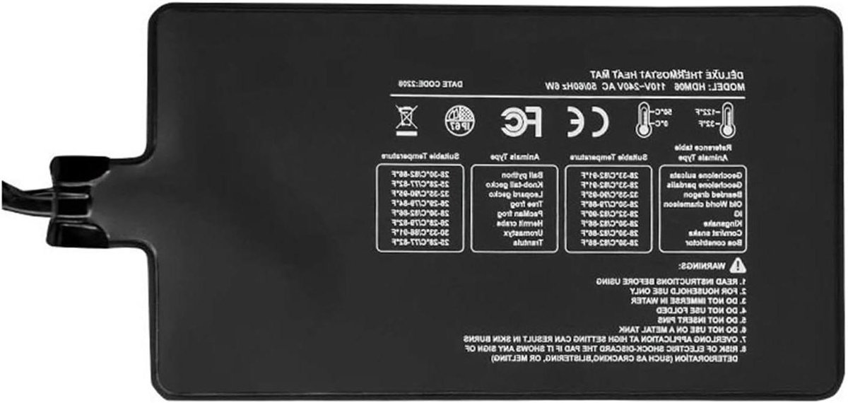 Verwarming Mat - Planten Mat - Zaadkieming - Verstelbare Thermostaat - 36W - Zwart