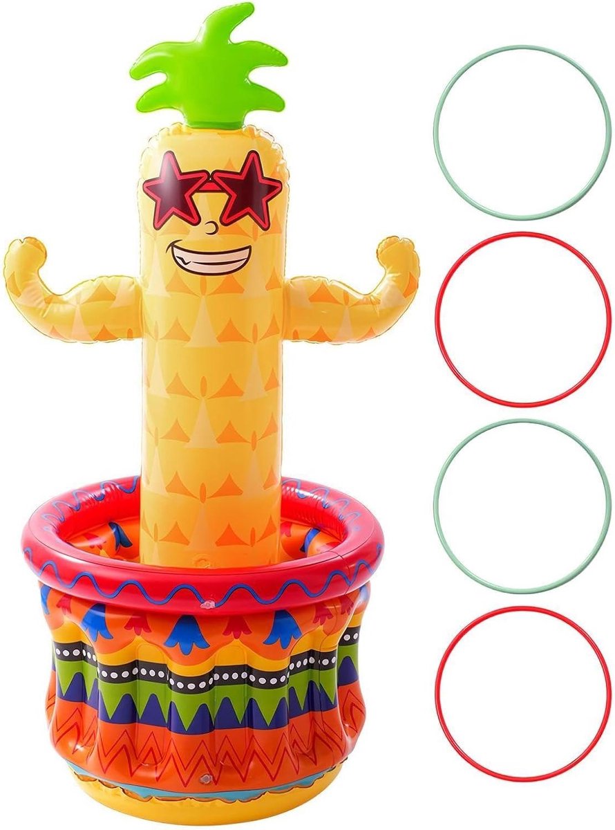 Opblaasbare Koeler - Drankkoeler Ananas - Feest Decoratie - Tropisch Design - 122 cm - Geel