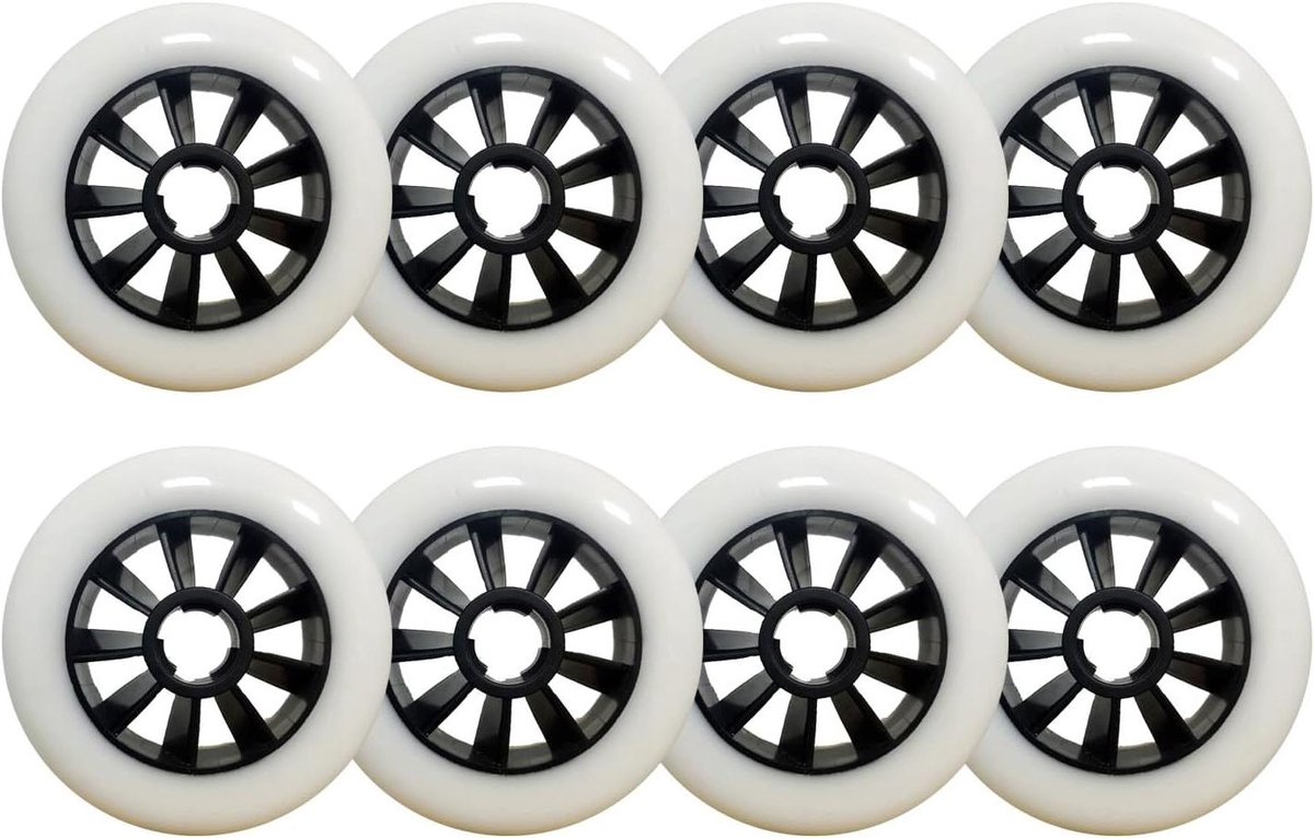 Inline skate wielen Rolschaats wielen Vervangende onderdelen Duurzaam PU materiaal 8 pack 90mm
