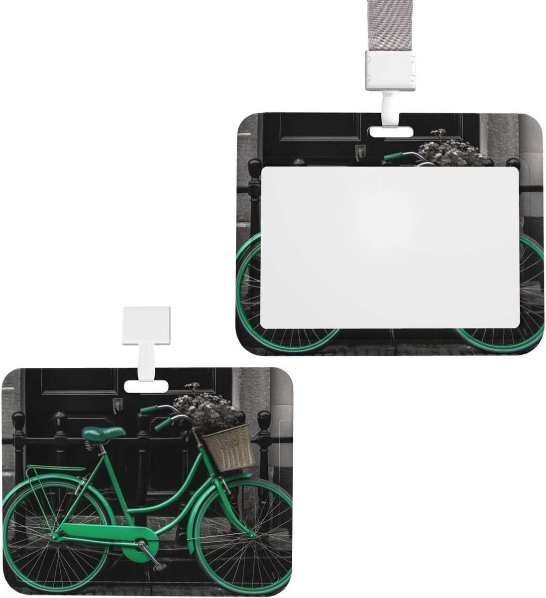 ID-badgehouder - Naamlabel houder - Werk kantoor - Waterdicht plastic - 3 x 4 inch - Groen