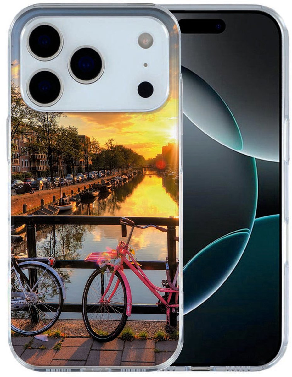 iPhone 17 Pro Max Hoesje Amsterdamse Grachten – TPU Cover met Hollands Stadsdesign