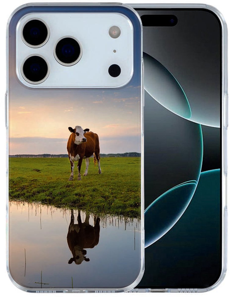 iPhone 17 Pro Max Hoesje Koe – Hollands TPU Cover met Koeienprint