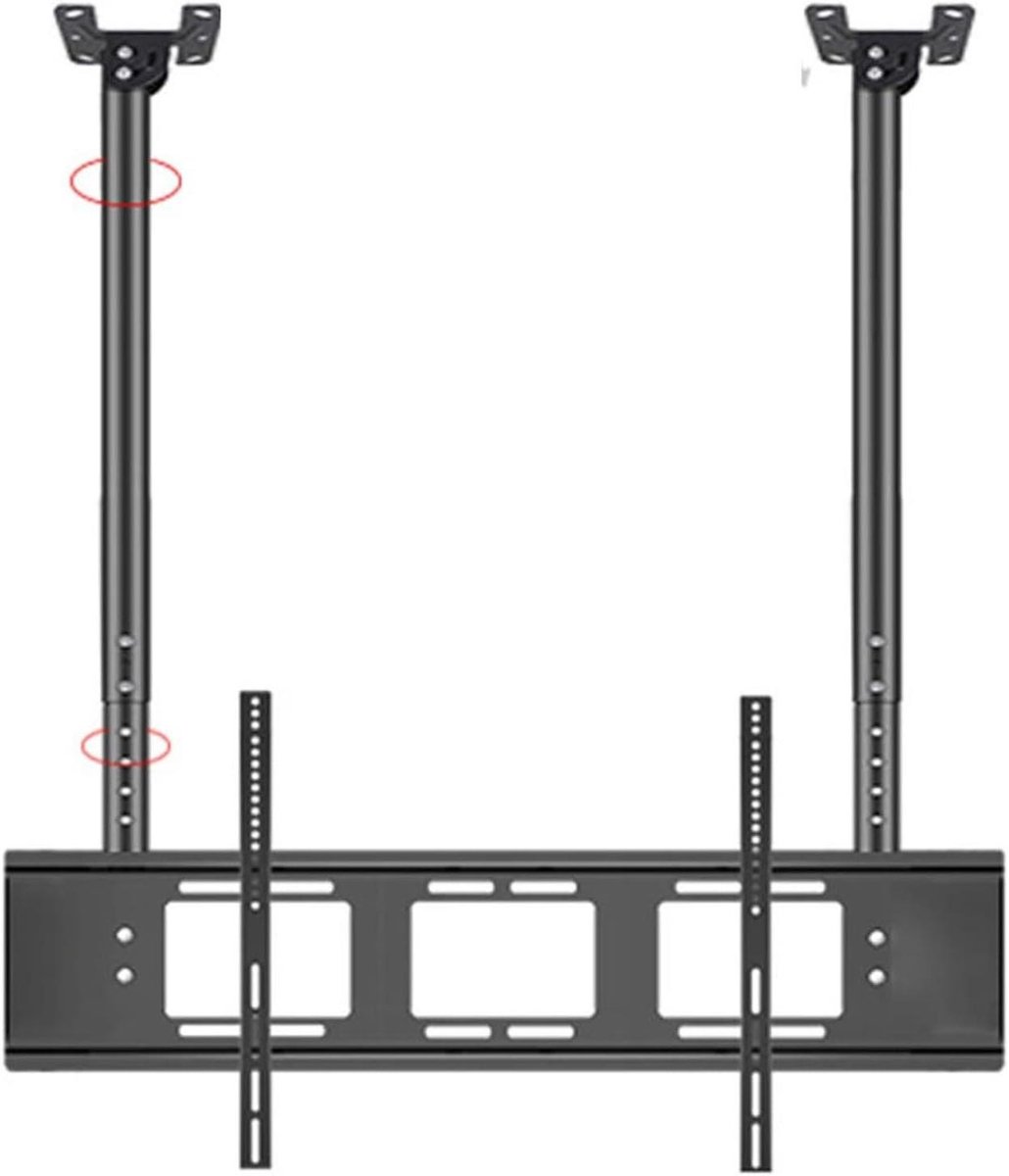 TV Muurbeugel - Verstelbare Beugel - Ruimte Besparen - Dubbele Installatie - 55-86 Inch - Zwart