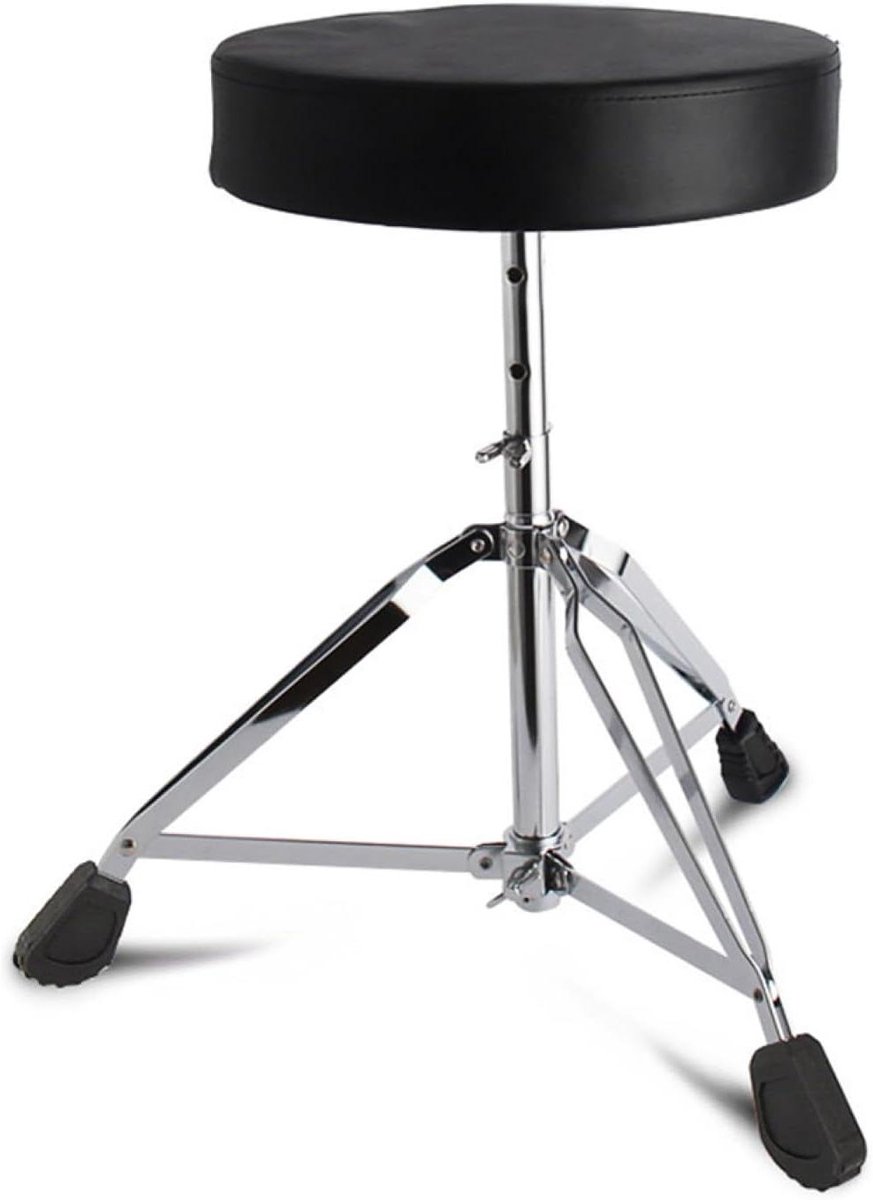 Drumkruk - Drumstoel - Muziek Oefenen - Antislip en Opvouwbaar - Verstelbaar - Zwart