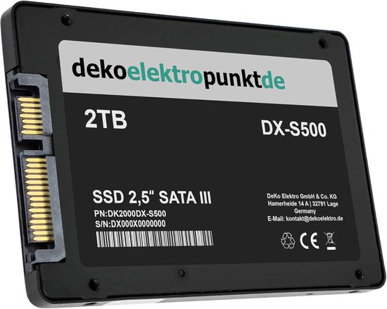 Interne SSD Schijf - Opslag Upgrade - Snellere Prestaties - 550 MB/s Lees Snelheid - 2TB Capaciteit - Zwart — afbeelding 5