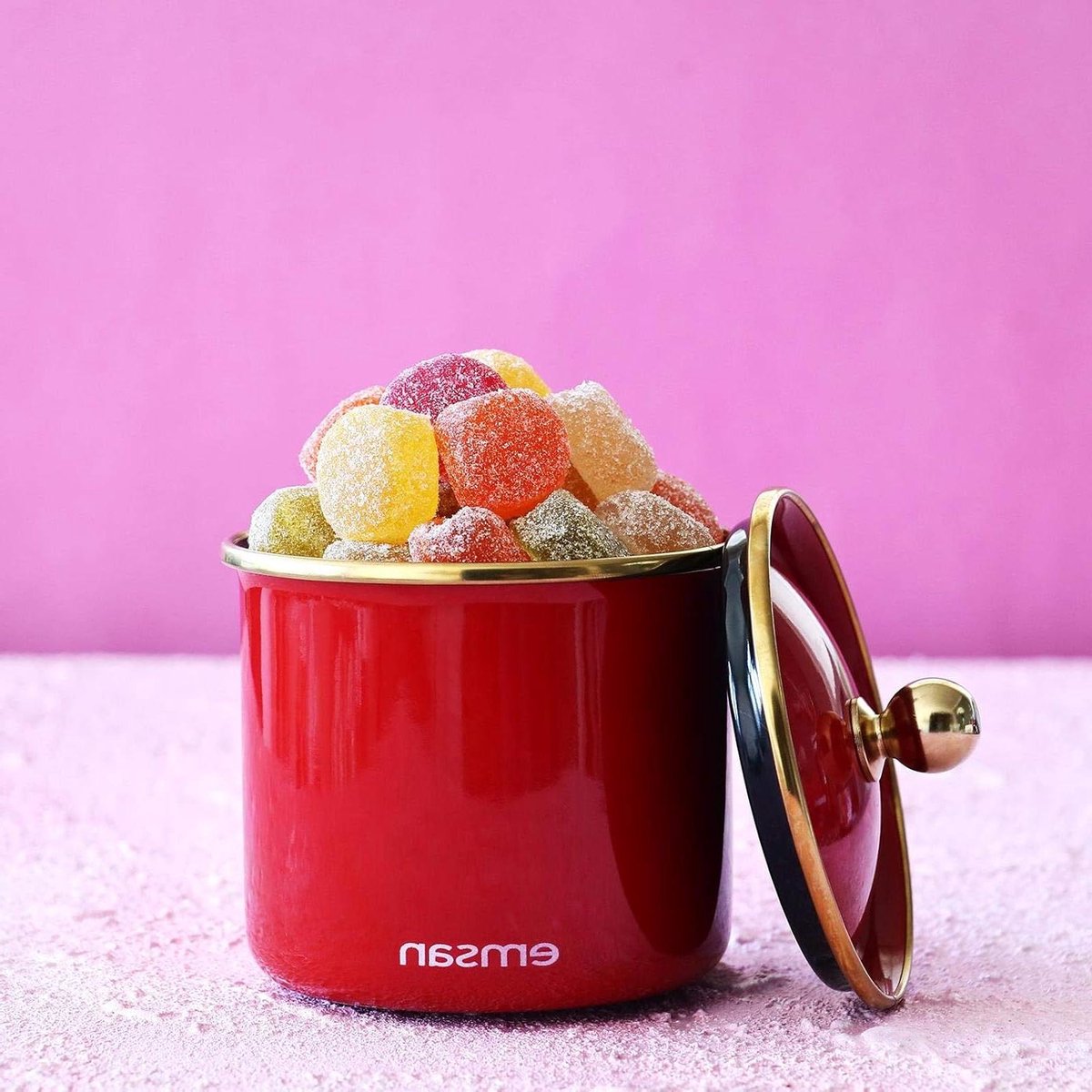 Kleine Pot - Glazen Pot - Decoratie Opslag - Vaatwasserbestendig - 850 ml - Rood